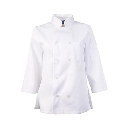 Allpoints Kng Xs Ladies Chef Coat White 3/4 Sleeve 1871XS